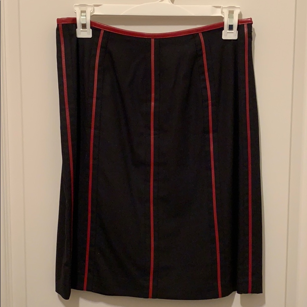 Alfani Black skirt with Red piping accents